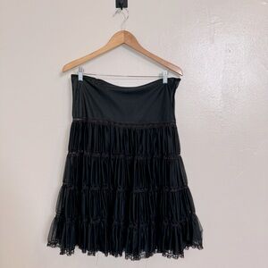 Vintage Black Lace Petticoat Skirt